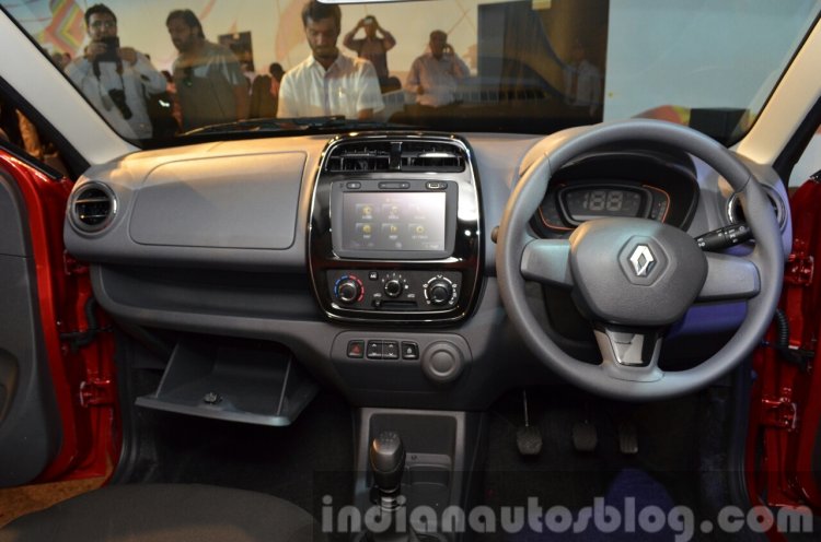 Renault Kwid two gloveboxes India unveiling