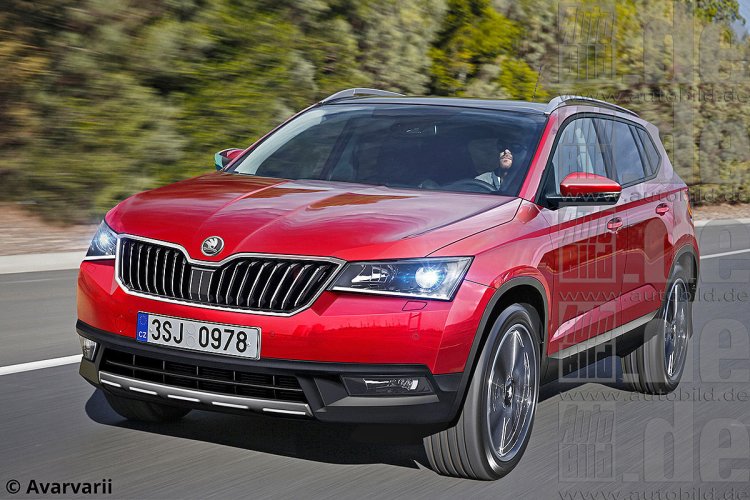 Skoda Snowman three-row 7 seat SUV rendering
