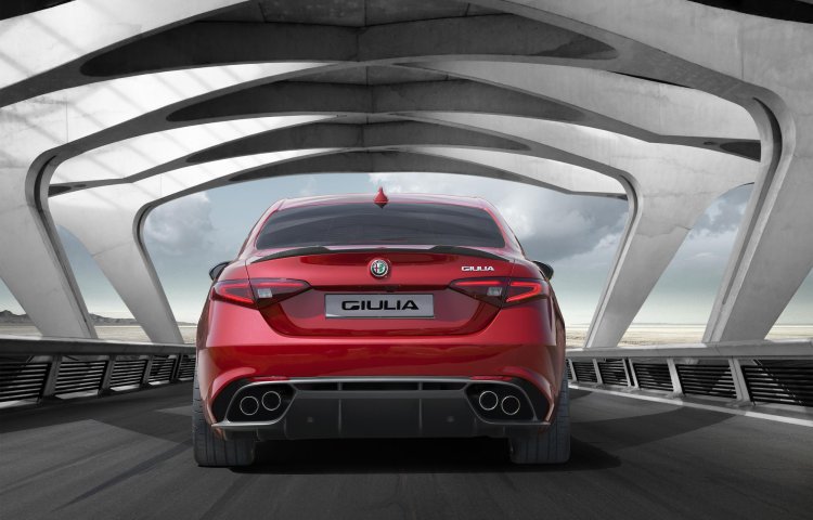 2016 Alfa Romeo Giulia rear unveiled press shot