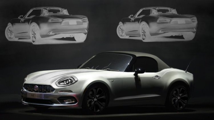 2016 Fiat 124 Spider front and rear three quarter rendering