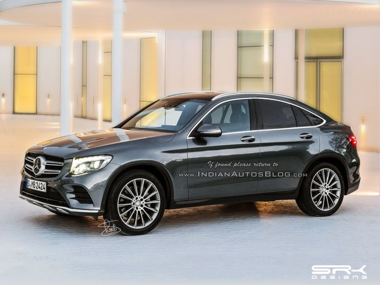 2016 Mercedes GLC Coupe front three quarter IAB rendering