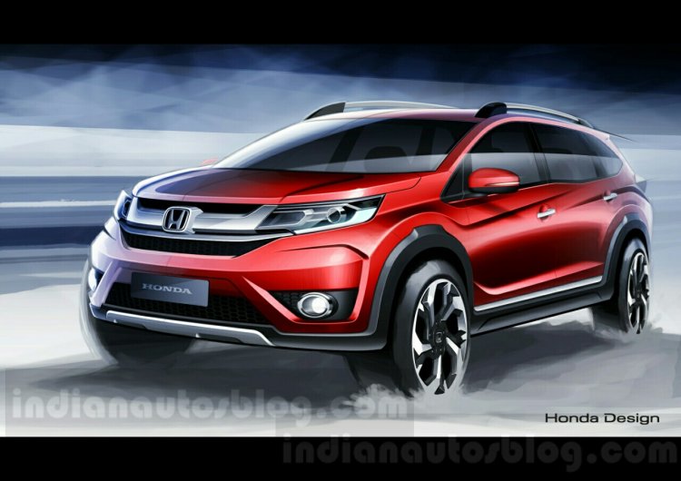 Honda BR-V front view sketch