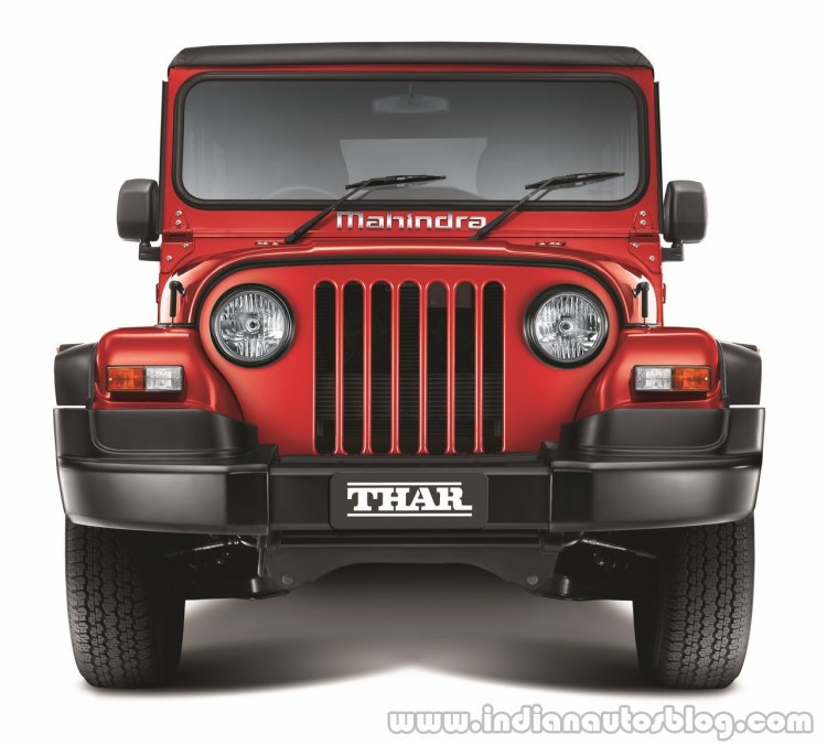2015 Mahindra Thar facelift front press shots
