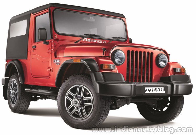 2015 Mahindra Thar facelift front quarters press shots