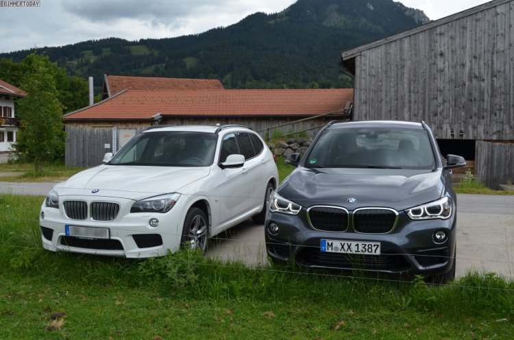 2016 BMW X1 (F48) front quarter compared with 2014 BMW X1 (E84)