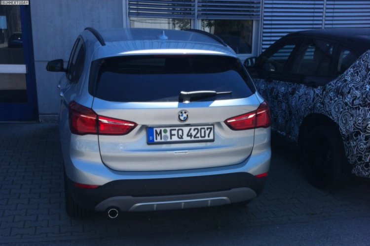 2016 BMW X1 spotted rear in the wild post unveil