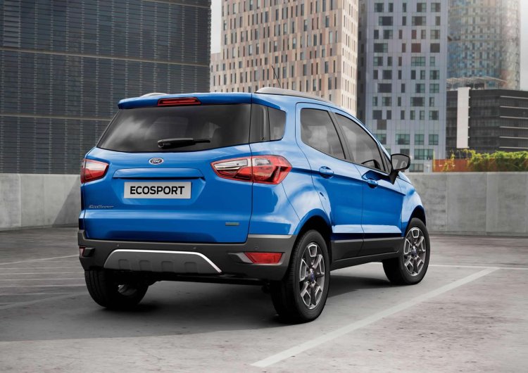 2016 Ford EcoSport rear press image (UK specification)
