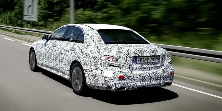 2016 Mercedes E Class rear three quarter technical features detailed
