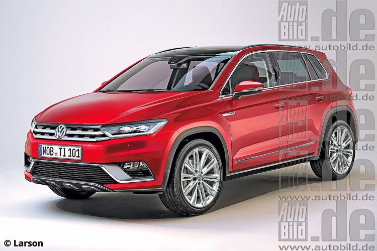 2016 Volkswagen Tiguan front three quarter could be based on the MQB platform