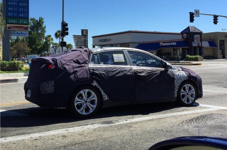 Hyundai AE hybrid (Prius rival) rear three quarter spotted in the US