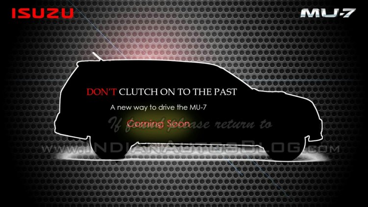 Isuzu MU-7 AT teased
