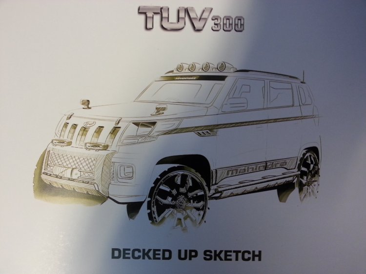 Mahindra TUV300 sketch released (Mahindra TUV3OO sketch released)