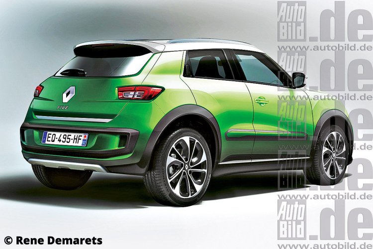 Renault sub-4m SUV rear rendering