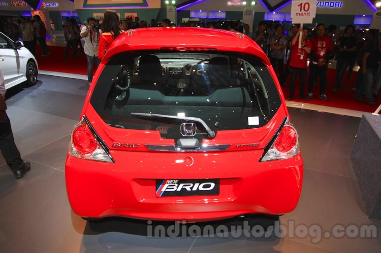 2015 facelifted Honda Brio rear at the 2015 Indonesia International Motor Show
