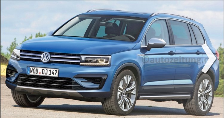 2016 VW Tiguan with angular styling - Rendering.