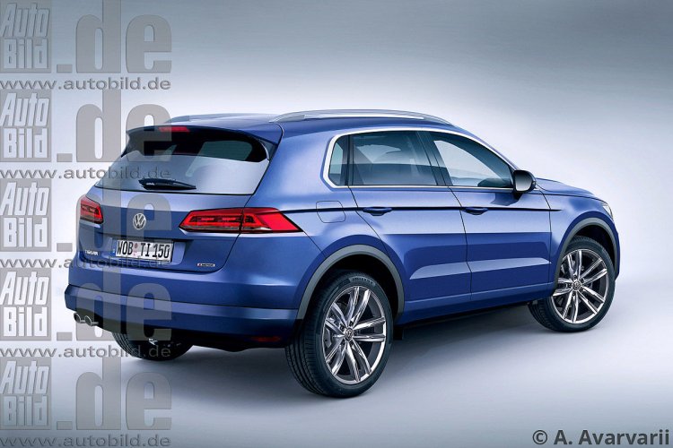 2016 VW Tiguan rear MQB platform rendering, launch on September 15