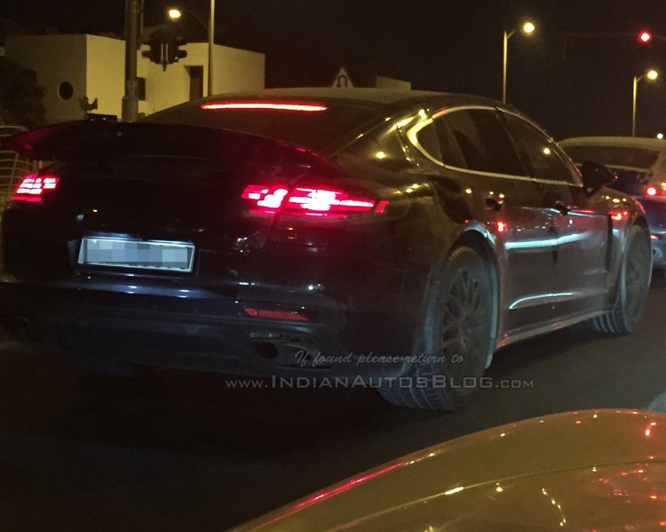 2017 Porsche Panamera Turbo rear three quarter snapped in the Middle East