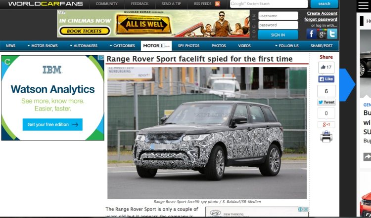 2017 Range Rover Sport test mule spotted testing for the first time