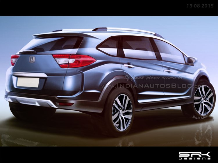 Honda BR-V rear three quarter IAB rendering