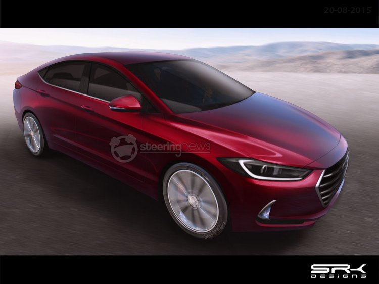 Hyundai Elantra 2016 front rendering