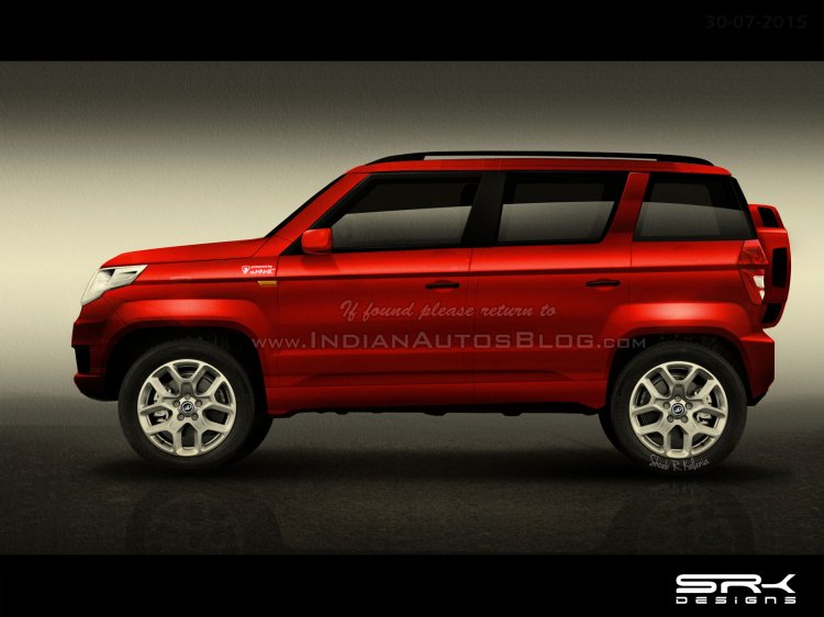 Mahindra TUV300 side profile IAB rendering