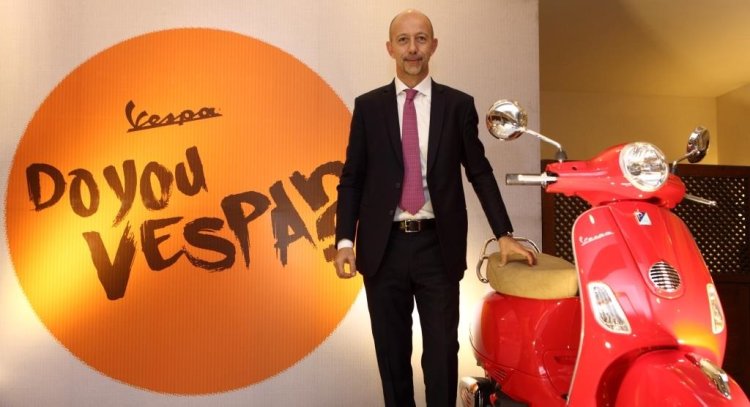 Mr Stefano Pelle, Managing Director, Piaggio India at the launch of Vespa in Nepal