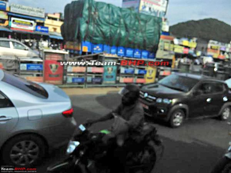 Renault Kwid with chrome details and roof rails spotted in Chennai