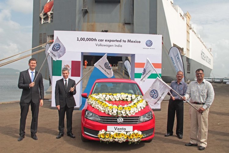 Volkswagen India exports the 1,00,000th car to Mexico