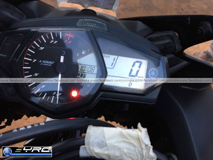 Yamaha R3 for India instrument cluster spyshot