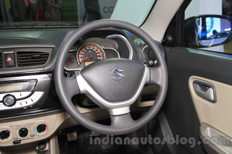 2015 Maruti Suzuki Alto K10 VXi steering wheel at the 2015 Nepal Auto Show