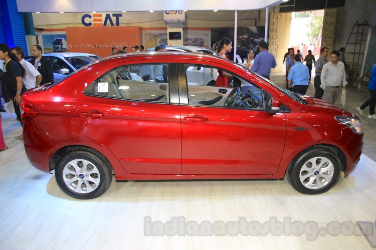 Ford Figo Aspire side at the 2015 NADA Auto Show