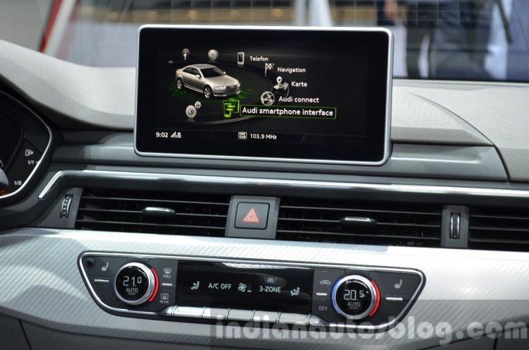 India-bound 2016 Audi A4 MMI infotainment at the IAA 2015