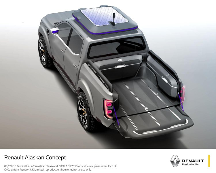 Renault Alaskan pick-up truck top view unveiled