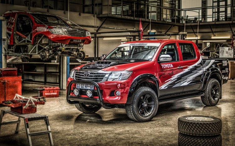 Toyota Hilux front with Lexus IS-F engine (V8) by Toyota South Africa