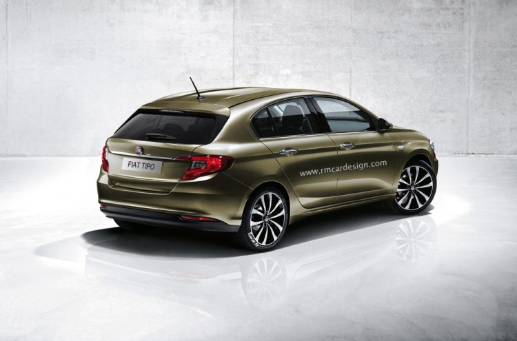 2016 Fiat Tipo hatchback rear quarter rendering