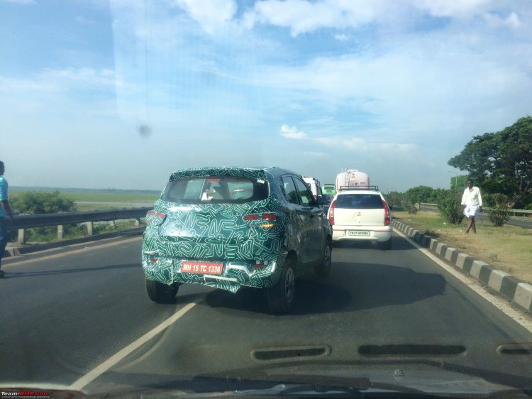 Mahindra S101 (Mahindra XUV100) turn lights October spied