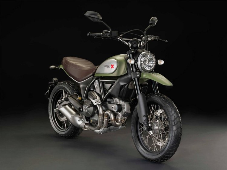 2015 Ducati Scrambler Urban Enduro front quarter launched in Bangalore
