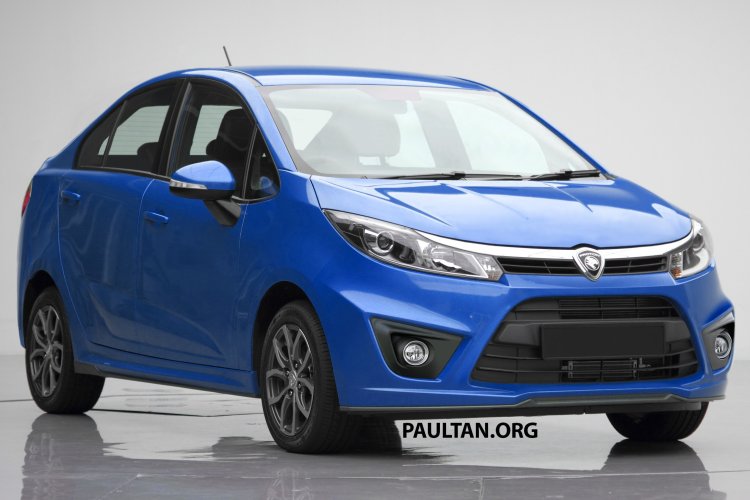 2016 Proton Persona (Iriz-based sedan) front three quarter Rendering