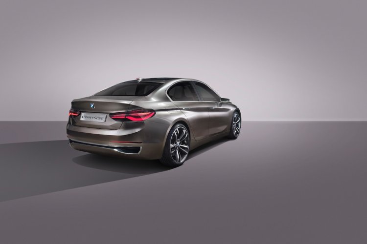 BMW Compact Sedan Concept rear three quarters press shots