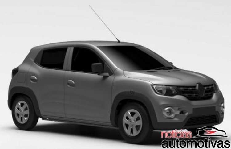 Brazil-spec Renault Kwid front three quarter patent images leak