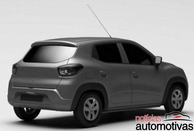 Brazil-spec Renault Kwid rear three quarter patent images leak