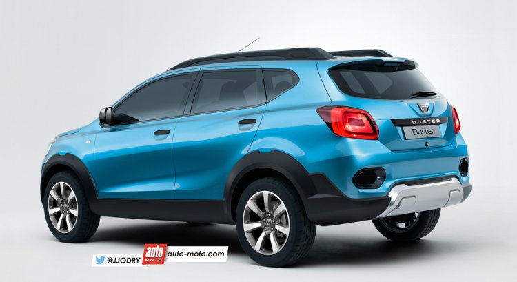 Dacia Duster rear quarter rendering based on Datsun GO-Cross concept