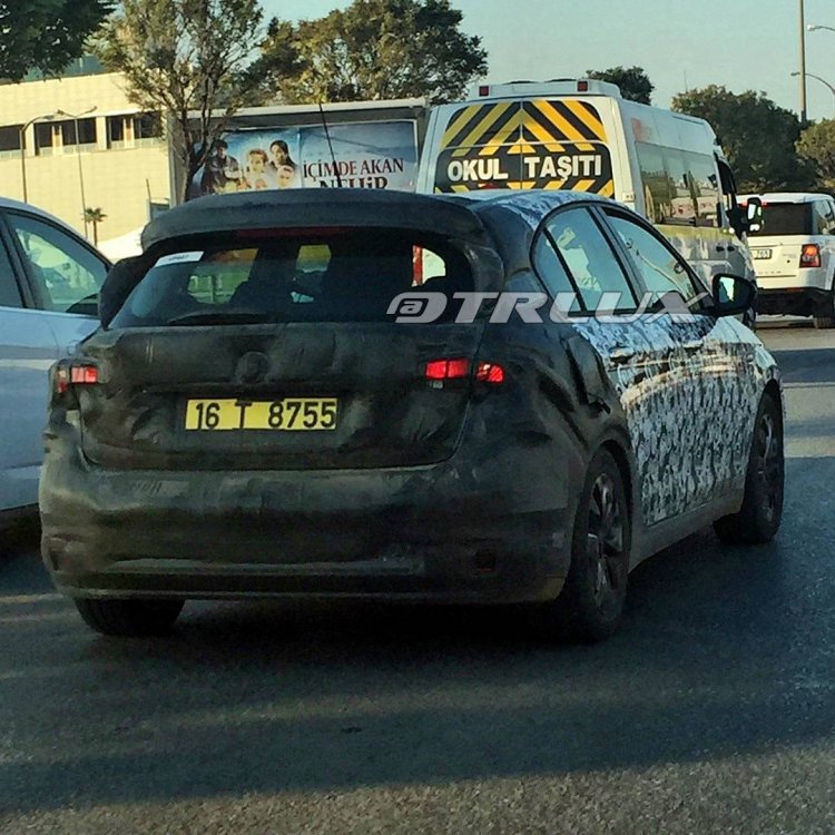 Fiat Tipo hatchback rear quarter spied