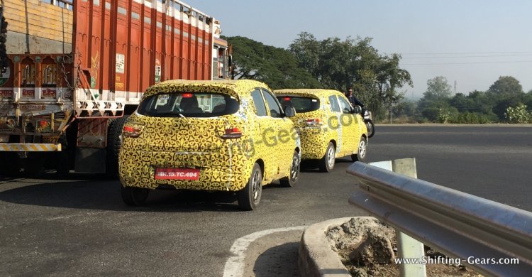 Two Mahindra S101 test mules snapped