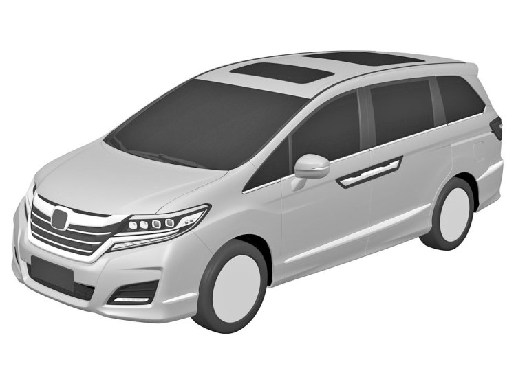 2017 Honda Odyssey front three quarters patent image