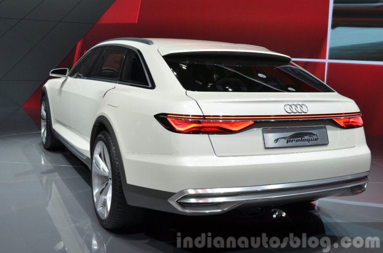 Audi Prologue Allroad Concept rear three quarters close at 2015 Shanghai Auto Show