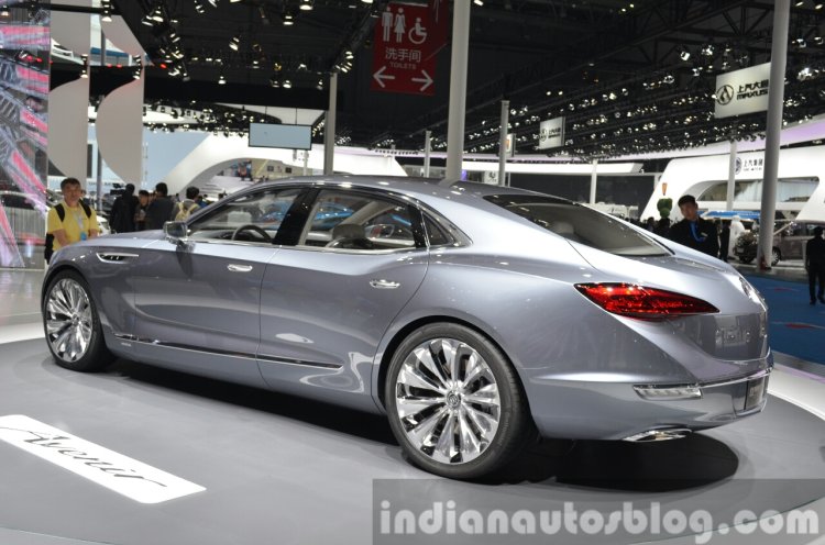 Buick Avenir concept rear three quarters at the 2015 Shanghai Auto Show