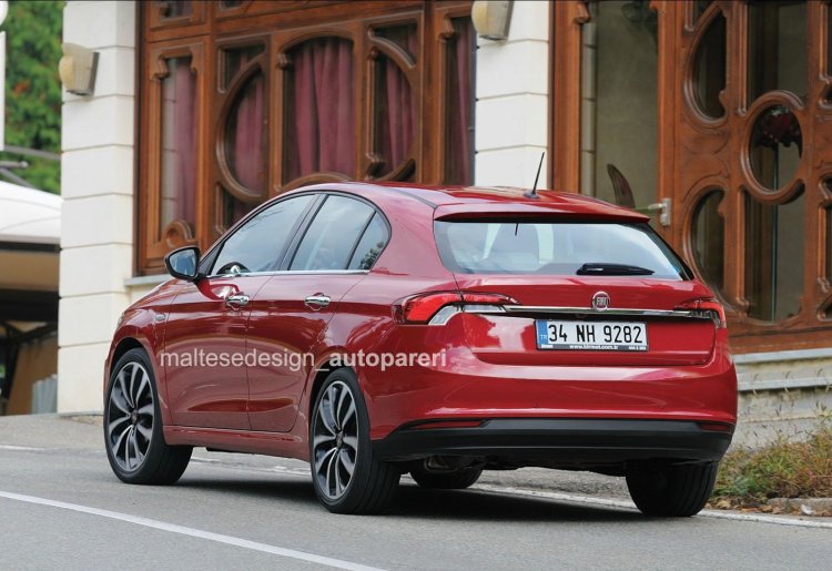 Fiat Tipo hatchback rear rendering