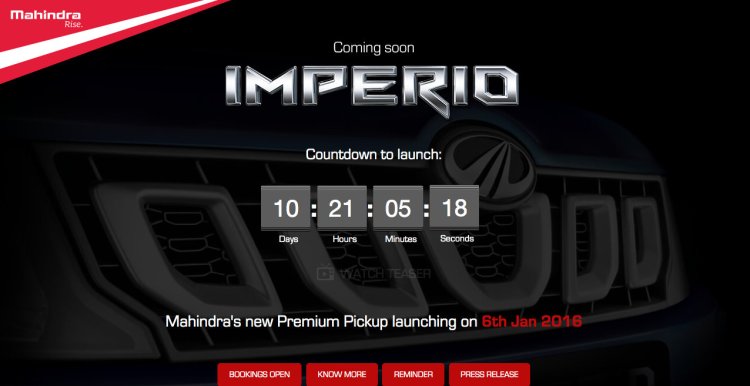 Mahindra Imperio launch countdown