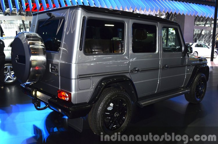 Mercedes G500 Rock Edition rear three quarters at 2015 Shanghai Auto Show